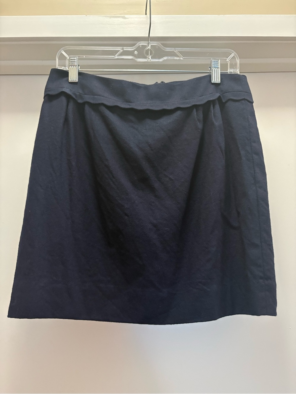 J. Crew Navy Blue Wool Mini Skirt